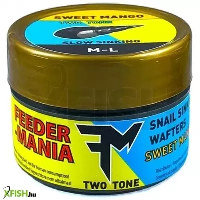 Feedermánia Snail Sinking Wafters Two Tone Csiga Műcsali M-L Sweet Mango Édes Mangó 12 db