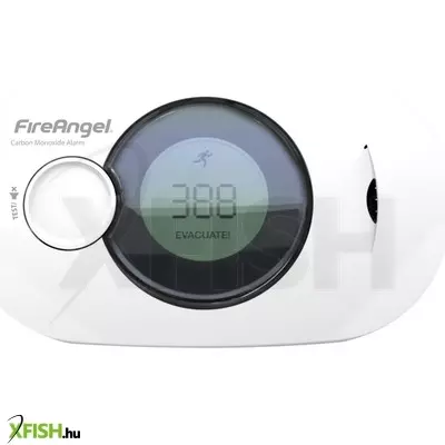 Fireangel fa3322-int szén-monoxid vészjelző, beépített, nem cserélhető lítium elem, 10 év várható üzemidő, lcd kijelző, fehér