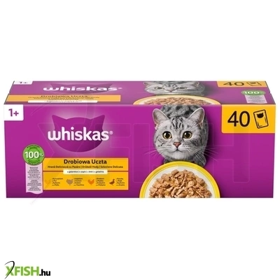 Whiskas Alutasakos Nedves Macskaeledel Csirke Aszpikpan 40x85g