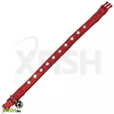 Ferplast strasszköves műbőr kutya-macska nyakörv - piros, XS-S