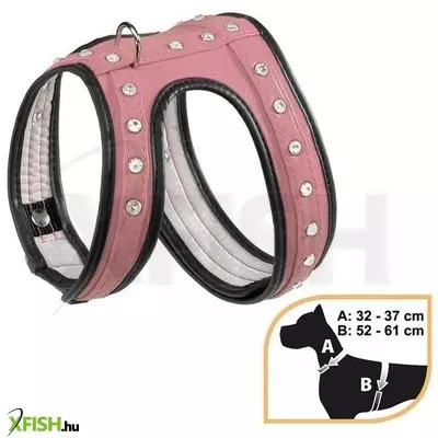 Ferplast strasszköves műbőr kutyahám - rózsaszín, M