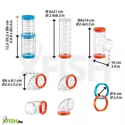 Ferplast alagút készlet hörcsög ketrechez (kanyargós)