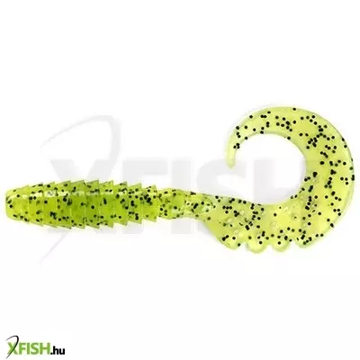Fishup Fancy Grub Twister Chartreuse Black 6.4cm 10db/csomag