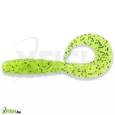Fishup Mighty Grub Twister Chartreuse Black 11.4cm 4db/csomag