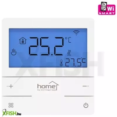 home fht76wifi okos termosztát elektromos fűtőszőnyeghez, lcd kijelző, heti programozás, padlószenzor