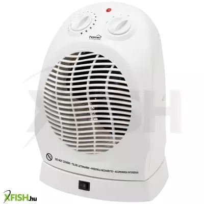 Home fk 1/o hordozható elektromos ventilátoros fűtőtest, 1000w/2000w, oszcillálás, fehér