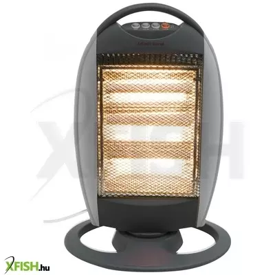 Home fk 21 álló elektromos halogén hősugárzó fűtőtest, 400w/800w/1200w, oszcillálás, ip20 védelem, fekete/ezüst