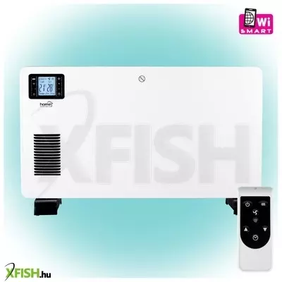 Home fk 350 wifi szabadon álló smart konvektor fűtőtest, 1000w/1300w/2300w, távirányító, fagyőr funkció, fehér