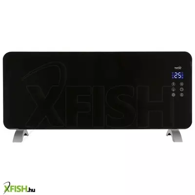 Home fk 430 wifi álló vagy falra szerelhető smart konvektor fűtőtest, 1000w/2000w, edzett üveg előlap, fekete