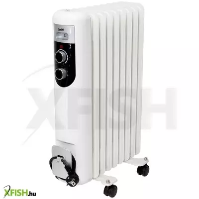 Home fkos 9 M elektromos olajradiátor, 800w/1200w/2000w, 9 tagú, fehér