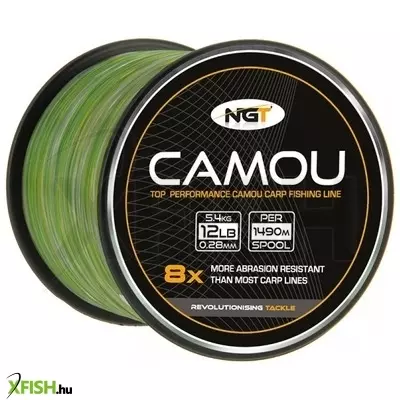 NGT Camo Line 12Lb (terep színű monofil zsinór-nagytekercses-0,28mm/5,4kg 1490m)