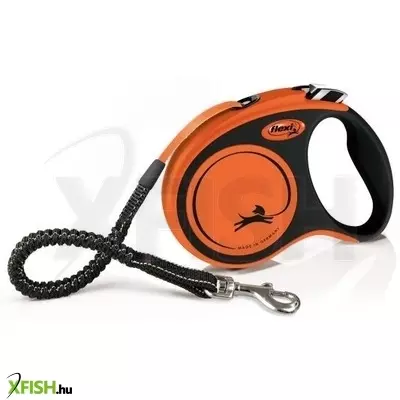 Flexi Xtreme szalagos automata póráz S 5m, narancs 20kg-ig
