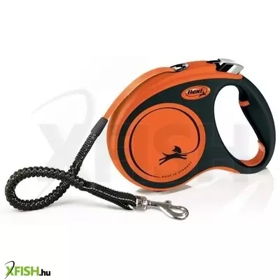 Flexi Xtreme szalagos automata póráz M 5m, narancs 35kg-ig