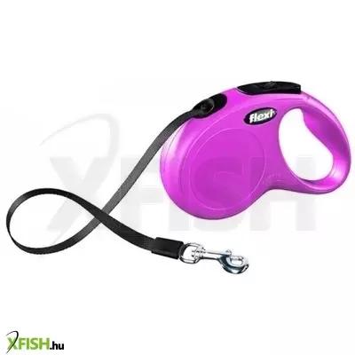 Flexi New Classic szalagos automata póráz M 5m 25kg-ig pink