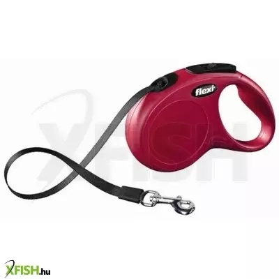 Flexi New Classic szalagos automata póráz L 5m 50kg-ig piros