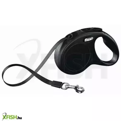 flexi new classic szalagos automata póráz l 5m 50kg-ig fekete