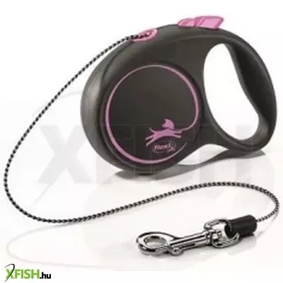 Flexi Black Design zsinóros automata póráz XS 3m 8kg-ig pink