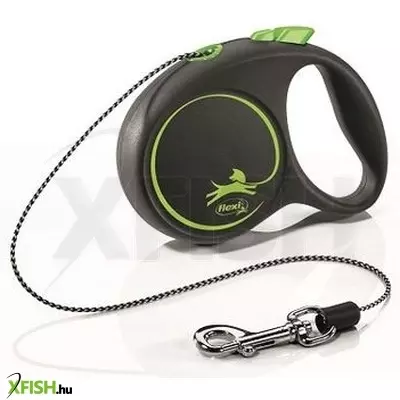 Flexi Black Design zsinóros automata póráz XS 3m 8kg-ig zöld