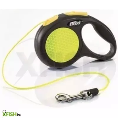 Flexi neon zsinóros automata póráz XS 3m 8kg-ig sárga