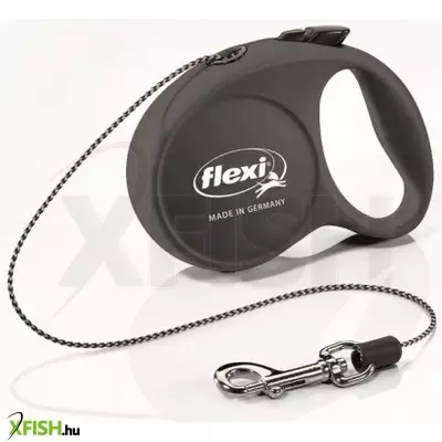 Flexi Fun 3m zsinóros automata póráz XS 8kg-ig fekete