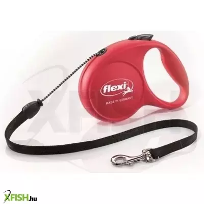 Flexi Fun 5m zsinóros automata póráz M 20kg-ig piros