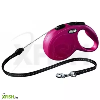 Flexi New Classic zsinóros automata póráz S 8m 12kg-ig piros