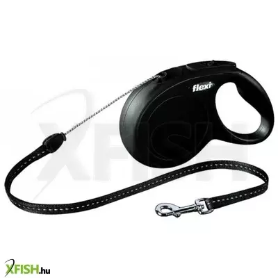 Flexi New Classic zsinóros automata póráz S 8m 12kg-ig fekete