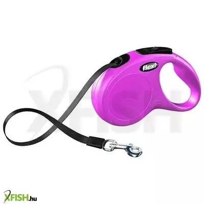 Flexi New Classic szalagos automata póráz S 5m 15kg-ig pink
