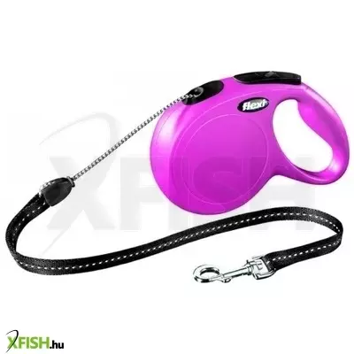 Flexi New Classic zsinóros automata póráz M 8m 20kg-ig pink