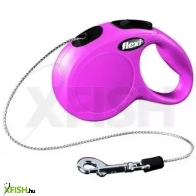 Flexi New Classic zsinóros automata póráz XS 3m 8kg-ig pink