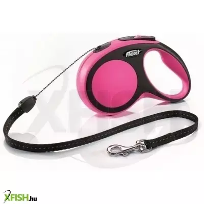 Flexi New Comfort zsinóros automata póráz S 8m 12kg-ig pink