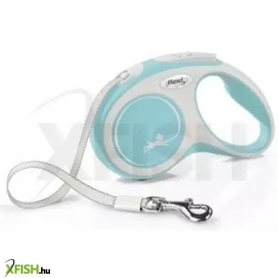 Flexi New Comfort szalagos automata póráz S 5m világos kék