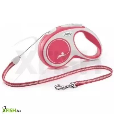 Flexi New Comfort zsinóros automata póráz S 5m piros
