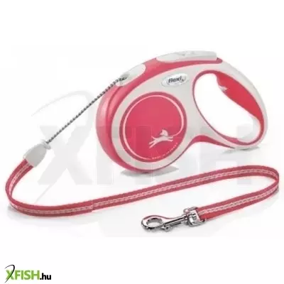 Flexi New Comfort zsinóros automata póráz M 5m piros