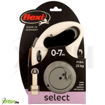 Flexi Select Szalagos Póráz 7m Világos Szürke