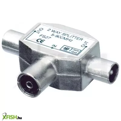 Use bliszter home fs 27x koax elosztó, 1 aljzat - 2 dugó, fém