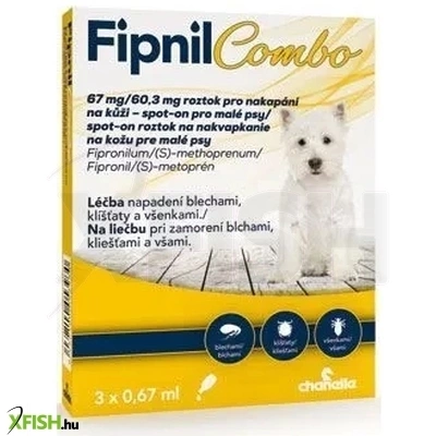 Fipnil Combo 67 mg/60,30 mg Rácsepegtető Oldat Kistestű Kutyáknak 3db/csomag