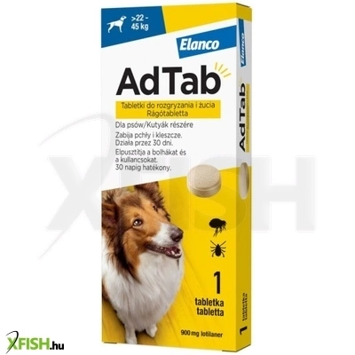 adtab rágótabletta óriás testű kutyáknak (>22-45 kg) 900mg