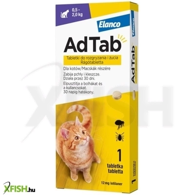 Adtab 12mg rágótabletta macskák részére (0,5-2 kg)