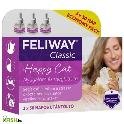 Feliway Classic Utántöltő Macskák Részére 3x48ml