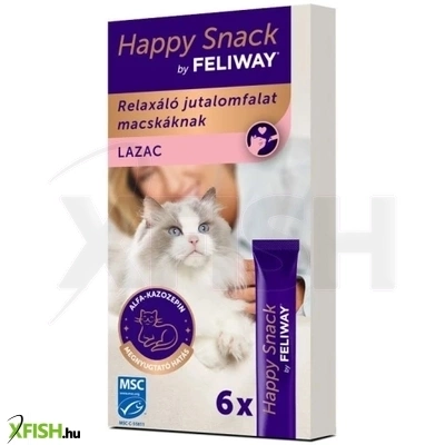 Happy Snack By Feliway Lazac Krémes Relaxáló Jutalomfalat Macskáknak 6db/csomag