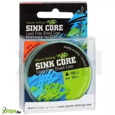 Giants Fishing Fonott zsinór, Sink Core Lead Free Line 35Lb/10m Camou