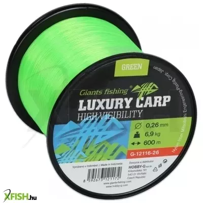 Giants Fishing Vlasec Luxury Carp High-Visibility Green 600m|0,28mm /7,9kg pontyozó zsinór