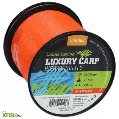 Giants Fishing Luxury Carp Narancssárga Monofil Pontyozó Zsinór 1600m 0,28mm 7,9Kg