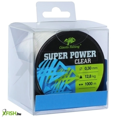 Giants Fishing Super Power Clear Monofil Zsinór 1000m 0.30mm 12.8Kg