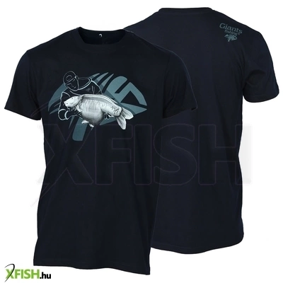 Giants Fishing Halas Mintás Horgász Póló Kék M