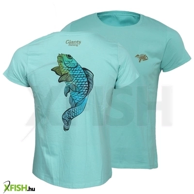 Giants Fishing Halas Mintás Női Horgász Póló Zöld M