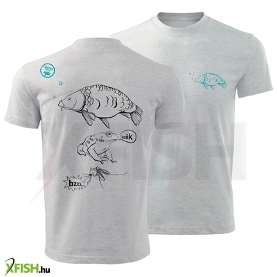 Giants fishing Három Ponty Mintás Gyermek Horgász Póló 5-6 Éves