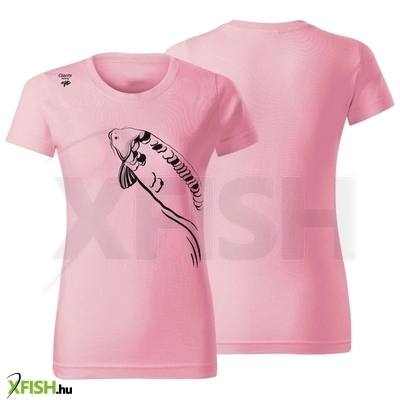 Giants Fishing Halas Mintás Női Horgász Póló Rózsaszín S
