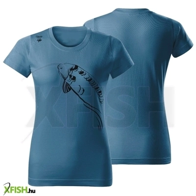 Giants Fishing Halas Mintás Női Horgász Póló Kék Xs